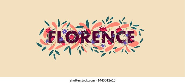 34 Florence name graphic Images, Stock Photos & Vectors | Shutterstock