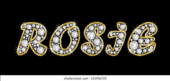 Name Rosie Made Shiny Diamonds Style Stock Illustration 151956725 ...