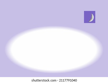 A Name Template With A Feathered Oval Window For Conferences, Meetings, And Organizations; The Waxing Crescent Moon Taken By The Illustrator Represents Astronomy And Star Gazing Can Easily Be Replaced