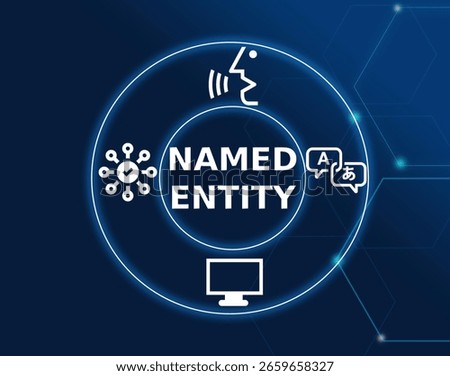 named entity tech concept.A specific, identifiable entity within a text, often used in natural language processing to refer to names of people, places, organizations, etc.