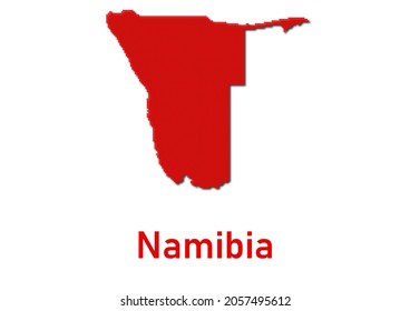 Namibia Map Map Namibia Made Red Stock Illustration 2057495612 ...