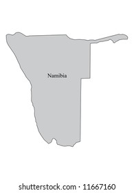 Similar Images, Stock Photos & Vectors of Namibia Map - Outline map of ...