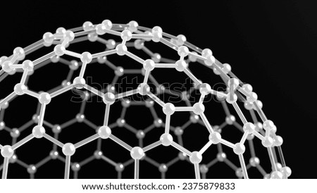 nanotechnology superconductor molecule structure 3d illustration. can be used to represent material science allotrope, biotechnology carbon graphene or crystal molecular lattice structure