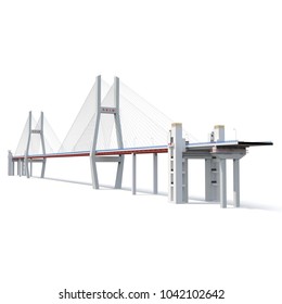 Nanpu Bridge On White 3d Illustration Stock Illustration 1042102642 ...