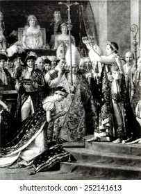 Napoleon Bonaparte (1769-1821)Crowning Josephine Empress Of France, 12/2/1804. Detail From David Painting.