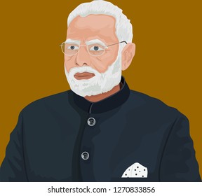 Narendra Modi Prime Minister Of India Vector