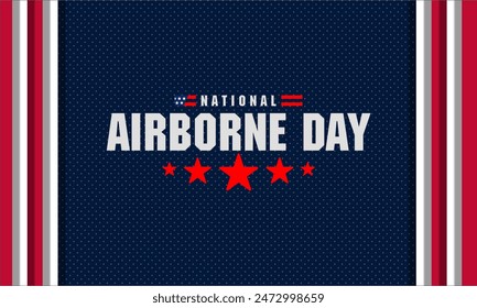 National Airborne Day. August 16. Template for background, banner, card, poster with text inscription. Vector illustration - Powered by Shutterstock