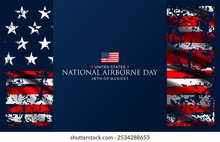 national airborne day , Vektor background banner  - Powered by Shutterstock