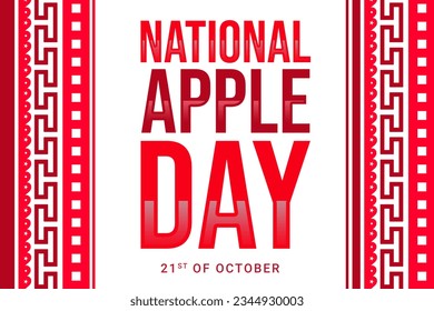 National Apple Day Wallpaper with border design in traditional style. Day of apple background illustration - Powered by Shutterstock