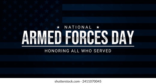 National Armed Forces Day with beautiful American flag in the background. Honoring all who served. Celebration background for Armed Forces Day. Creative Card for Armed Forces Day - Powered by Shutterstock