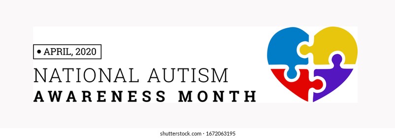 National Autism Awareness Month. illustration with jigsaw puzzle heart - Powered by Shutterstock