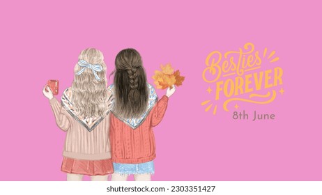 National best friends day 8th June with beautiful backgrounds. - Powered by Shutterstock