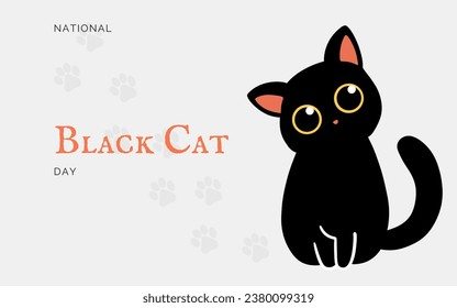 National Black Cat Day. Very attractive illustration design used for printings, cards, promotions, advertising, background, banners, social media, and different purposes. - Powered by Shutterstock