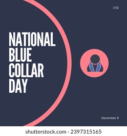 National Blue Collar Day is on December 8. Very attractive illustration design used for printings, cards, promotions, advertising, background, banners, social media, and different purposes. - Powered by Shutterstock