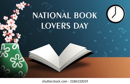 National Book Lovers Day Graphic Background