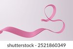 National breast cancer awareness campaign banner background with pink ribbon. Pink October. Breast cancer awareness month every year in October. Support, help, health, disease, hope. 3d rendering