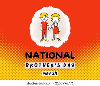 National Brother's Day 24th of May. Very attractive and elegant illustration design. - Powered by Shutterstock