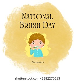 National Brush Day is on November 1. Very attractive illustration design used for printings, cards, promotions, advertising, background, banners, social media, and different purposes. - Powered by Shutterstock