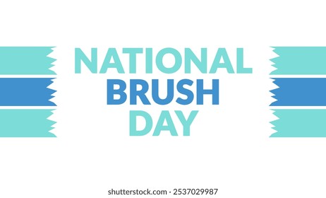 National Brush Day text with side lines on a White background. Which is observed every year in November to celebrate and wish National Brush Day. - Powered by Shutterstock