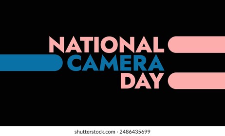 National Camera Day colorful text typography on white or black background banner illustration great for wishing and celebrating National Camera Day in june - Powered by Shutterstock