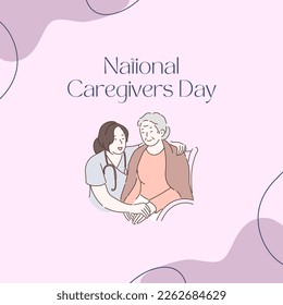 National Caregivers Day is on February 17. Very attractive and elegant illustration design used for multiple purposes. - Powered by Shutterstock