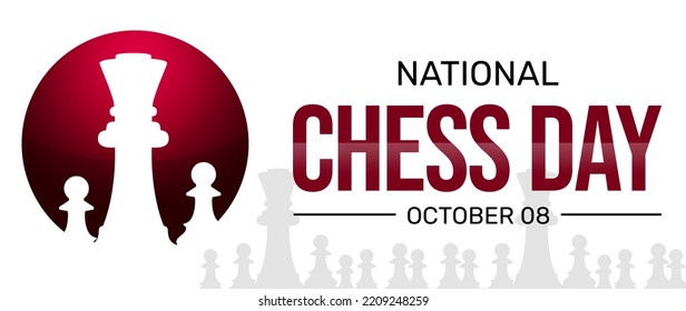 National Chess Day Background With Red Abstract Design And Typography. American National Chess Day Wallpaper