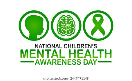 National Children's Mental Health Awareness Day wallpaper with typography. National Children's Mental Health Awareness Day, background - Powered by Shutterstock