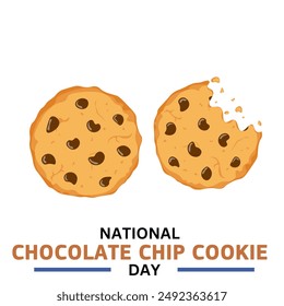 National Chocolate Chip Cookie Day. Chocolate Chip Cookie Day Poster, August 4. Important day - Powered by Shutterstock