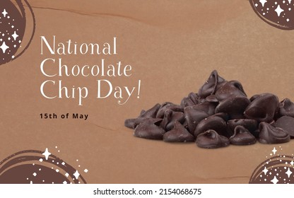 National Chocolate Chip Day 15th of May. Very attractive illustration design used for printings, menu cards, promotions, advertising, background, brochure, banners, and social media. - Powered by Shutterstock