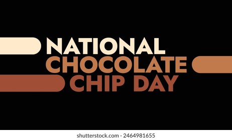 National Chocolate Chip Day colorful motion graphics seamlessly loopable text animation on a black background great for wishing and celebrating national chocolate chip day - Powered by Shutterstock