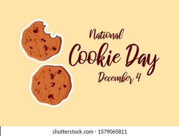 National Cookie Day illustration. Chocolate Cookies illustration. Biscuit illustration. Cookie Day Poster, December 4. American food holiday - Powered by Shutterstock