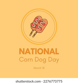 National Corn Dog Day is on March 18. Very attractive and elegant illustration design used for multiple purposes. - Powered by Shutterstock