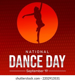 National Dance Day Abstract Background With Typography. American Dance Day Backdrop