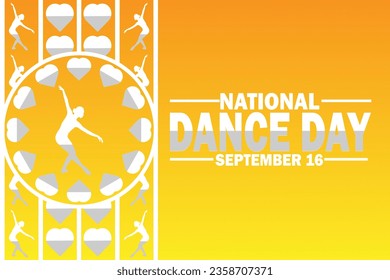 National Dance Day Template Design Illustration. September 16. Suitable for greeting card, poster and banner - Powered by Shutterstock