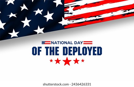National Day Of The Deployed background vector illustration	