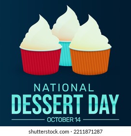 National Dessert Day With Sweet Ice Creams In Colorful Cups. Day Of Dessert And Sweets, Wallpaper