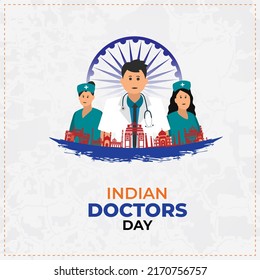 National Doctors' Day in India. Male and female medical team. - Powered by Shutterstock