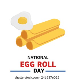 National Egg Roll Day. Suitable for greeting card, poster, banner. June 10. - Powered by Shutterstock