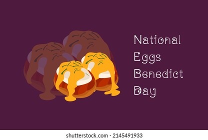 National Eggs Benedict Day 16th of April. Very attractive illustration design used for printings, menu cards, promotions, advertising, background, brochure, banners, and social media. - Powered by Shutterstock