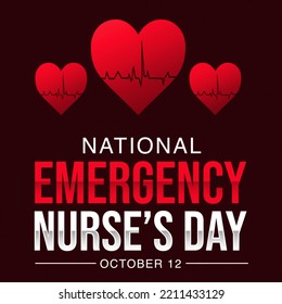 National Emergency Nurses Day Wallpaper In Red Color. Celebrating National Day Nurses, Background