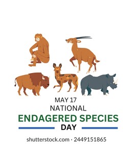 National Endangered Species Day. May 17.  Important day - Powered by Shutterstock