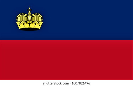 National Flag Of Country Liechtenstein