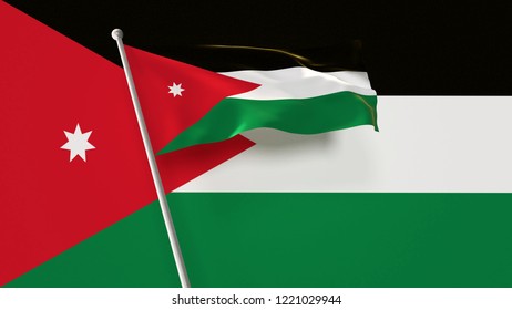 National Flag Jordan Can Be Used Stock Illustration 1221029944 ...