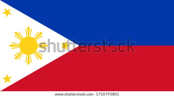 National Flag Philippines Philippine Original Flag Stock Illustration ...