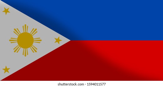 National Flag Philippines Shiny Stock Illustration 1594011577 ...