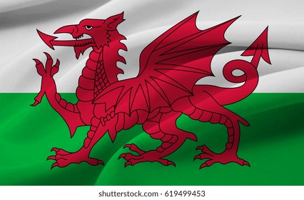 Welsh Flag Waving Stock Illustration 205984015 | Shutterstock