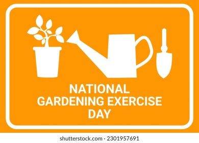 National Gardening Exercise Day. illustration Suitable for greeting card, poster and banner. - Powered by Shutterstock