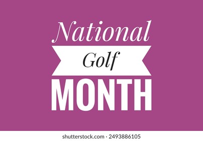 National golf month text design illustrations - Powered by Shutterstock