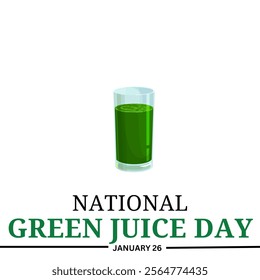 National Green Juice Day vector. January 26. Important day - Powered by Shutterstock