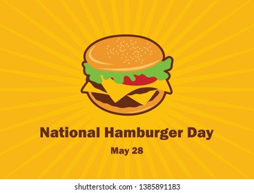 National Hamburger Day illustration. Burger cartoon. Hamburger icon. Important day - Powered by Shutterstock